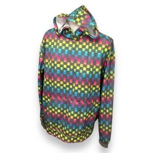 Totally Pink Women’s Holo Check Pullover Hoodie, Gray, size XL